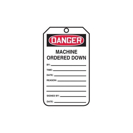 Accuform Danger, RP-Plastic, 3-1/4 in Width, 3/8 in Height, , 5 PK MDT137PTM